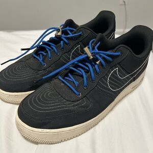 Nike Air Force 1 Black and Blue Men's Sneakers size 11.5
